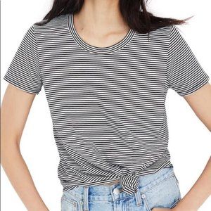 Madewell Knot Front Tee in Stripes